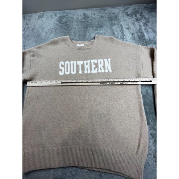 Thread & Supply Sweater Womens Large Southern Sand White Cozy Life Knit Pullover - Picture 5 of 9